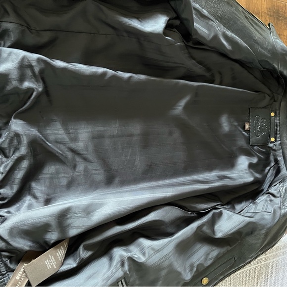 Men’s Black Leather Bomber Jacket. In “as new” condition with no signs of wear - Picture 4 of 5